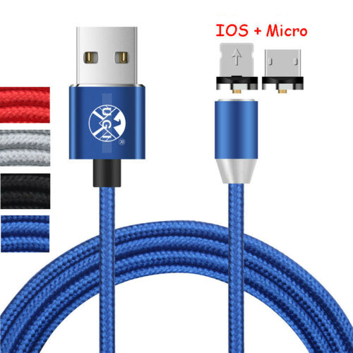1//2//3m USB magnético cable cargador para iPhone Samsung Ios micro imán casi