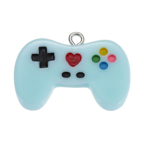 10pcs Video Game Controller Resin Charms Flatback Keychain Necklace Pendant DIY 