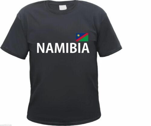 Schwarz NAMIBIA T-Shirt S bis 3XL afrika windhoek urlaub Flagge Aufdruck