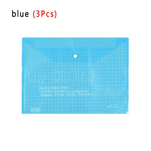 Stationery Paper Holder Transparent Document Bag Pencil Case A4 File Folder