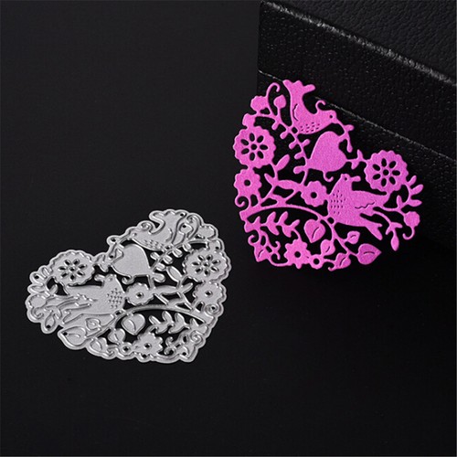 Floral Loving Birds Metal Cutting Dies Stencils For Scrapbooking DIY Cards^Decor