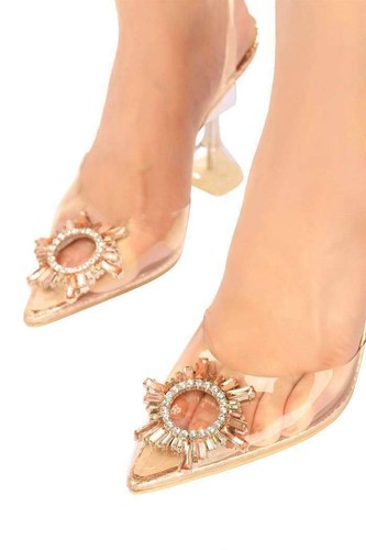 CAPE ROBBIN Glassy Pop Fancy Heel Pointed Toe Clear Transparent Dress Pumps