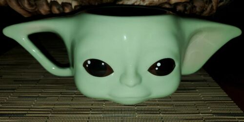 Star Wars Mandalorian The Child Ceramic Mug Cup Disney Grogu Baby Yoda  NWT
