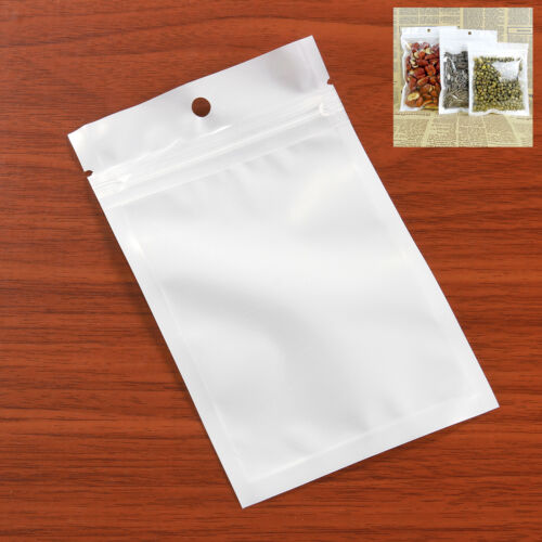 50/100pcs Pearlescent Film Zipper Sealed Baggies Heat Seal Smell Proof Bags 
