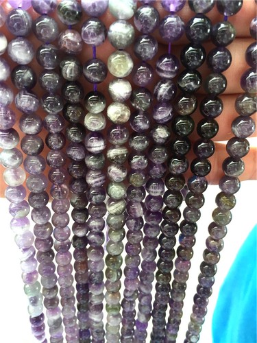 Diy 4//6//8//10mm Natural Amethyst AB Crafts Round Beads fit bracelet necklace