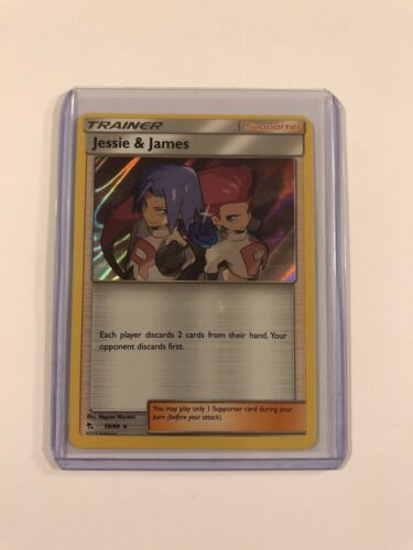 Pokémon Hidden Fates 58//68 Pack Fresh Rare Card Jessie And James Trainer Holo