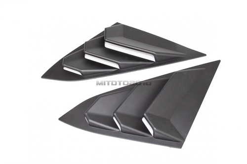 Rear Side Window Scoop Cover Trim Matte Black For Honda Civic X 10th Sedan 16-19