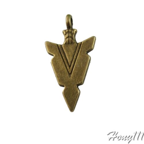 50680 Vintage Bronze Alloy Arrow Head Pendants Charms Jewelry Crafts 24PCS