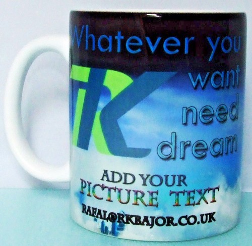 PERSONALISED MUG TEXT PHOTO LOGO CUSTOM DESIGN FIRST CLASS CHRISTMAS GIFT