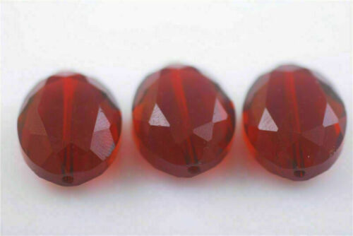 Glass Crystal Charms Flat Oval DIY Necklace Jewelry Making Loose Beads 20x16mm