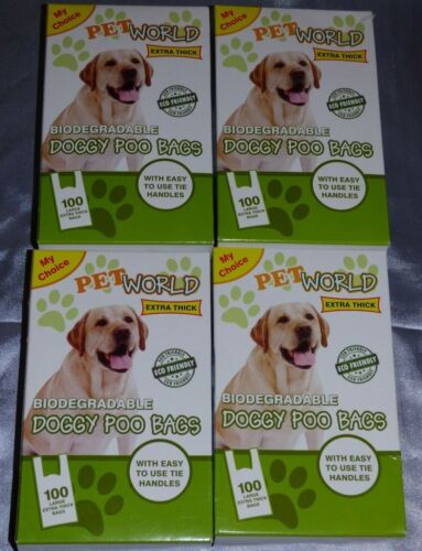 400 DOGGY WASTE BAGS LARGE BIODEGRADEABLE POOP BAGSEXTRA THICK ECO FRIENDLY