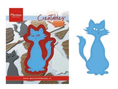 Stanzschablone HALLOWEEN HERBST Katze Kürbis MARIANNE DESIGN CREATABLES Präge