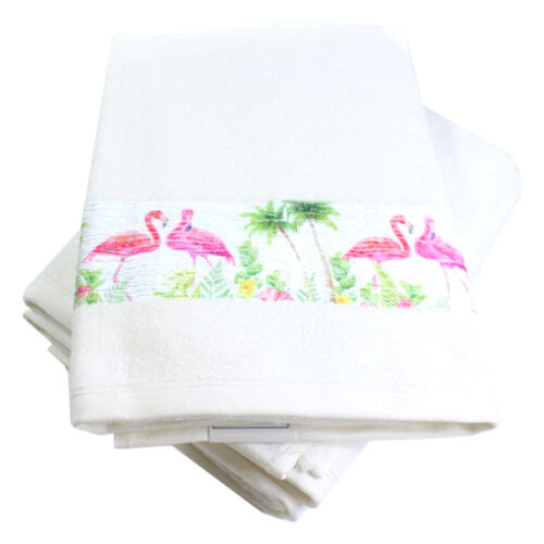 On Trend Flamingo Printed Tropical Stylish Bath Towels Bathroom Linen Hand Sheet