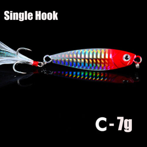 Colorful  Jig Bait Spinning Baits Lead Casting Feather Metal Fishing Lures 