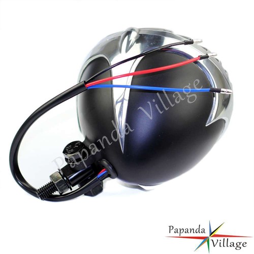 Motorcycle Scalloped Finned Grill Headlight For Harley Bobber Sportster XS650 XL