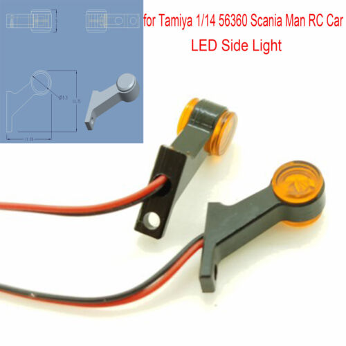 Bright LED Side Light Car Lamp Access for Tamiya 1//14 56360 Scania Man RC Cars