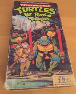 TMNT VHS HOT RODDING TEENAGERS Vintage TEENAGE MUTANT NINJA TURTLES MOVIE! | eBay