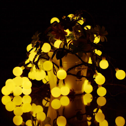 30 LED Solar String Ball Lights Outdoor Waterproof Fairy Lamp Garden Decor