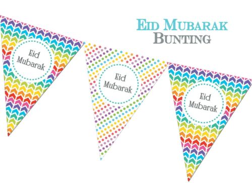 Eid Mubarak Party Decorations Banner Balloons Bunting Cards Flags Hanging Decor 