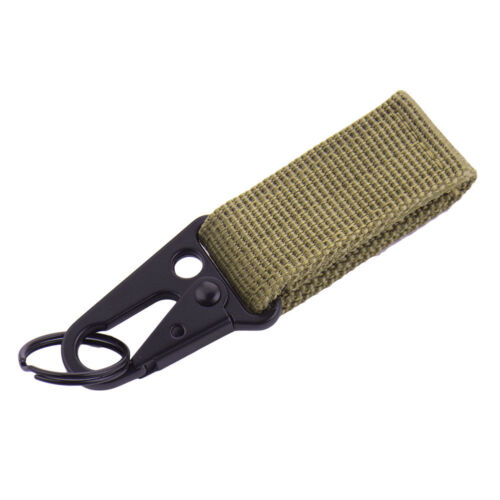 Tactical Molle Hanging Belt Carabiner KeyHook Webbing Buckle Strap Clip Backpack 