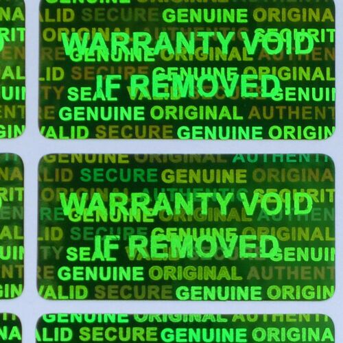 100 GREEN Security Seal Hologram Tamper Evident Warranty Labels Sticker NSGN30