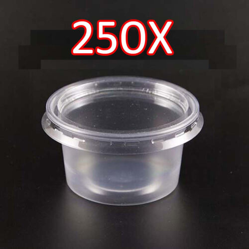 250x 4 oz environ 113.40 g Clear Plastic containers Tubs avec des couvercles sécurité alimentaire Traiteur