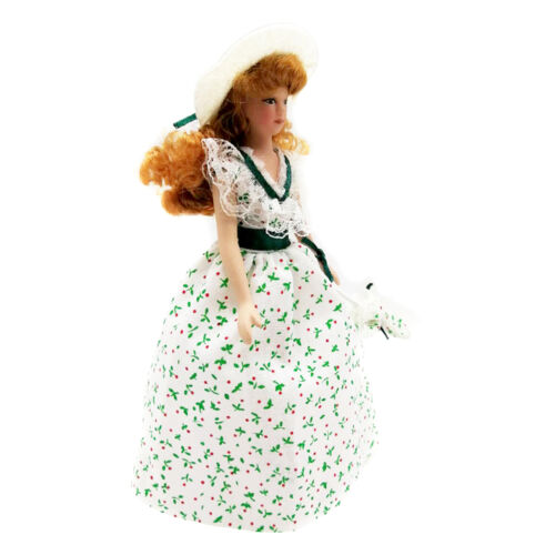 12 puppenhaus Miniatur Viktorianischen Figuren in Kleid Hut Mädchen 1