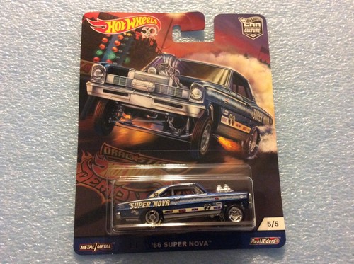 HOT WHEELS CAR CULTURE DRAG STRIP DEMONS ‘66 SUPER NOVA GASSER REAL RIDERS NIP