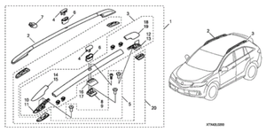 Genuine Acura Cover L Rear Silver 08L02-TX4-20031