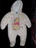 DISNEY BABY POOH  WINTER HOODED SNOW SUIT SZ 0 - 3 MONTHS