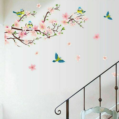 flower bird magnolia nursery wall art mural sticker decal livingroom bedroom D12