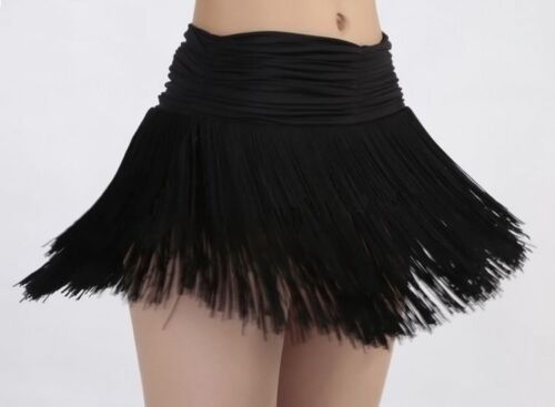 HJ09# Latin Dance 2 Layer Fringe Short Skirt with//without shorts inside 6 Colors