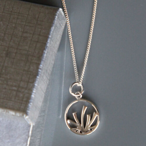 Details about  / Sterling silver Grass Pendant Necklace by Lepos Jewellery