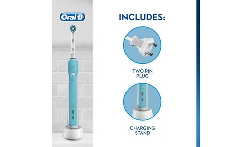 Oral-B Pro 600 Rechargeable Electric Toothbrush Cross action