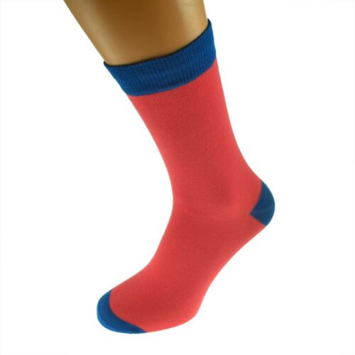 Salmon Mens Socks with Blue heal and toes popular Wedding Day Socks  X6TC010 