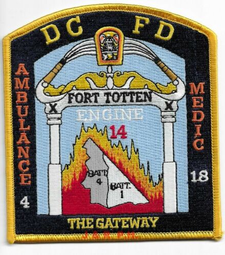4.25/" x 4.75/" fire patch Washington D.C Engine-14 // B-1 // B-4  /"Ft Totton/"
