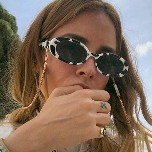 Women Oval Frame Sunglasses Small Glasses Ladies Retro Sun Glasses Fashion