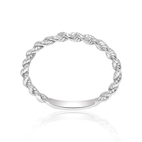 Details about  / 14K White Gold Twisted knuckle Band Ring