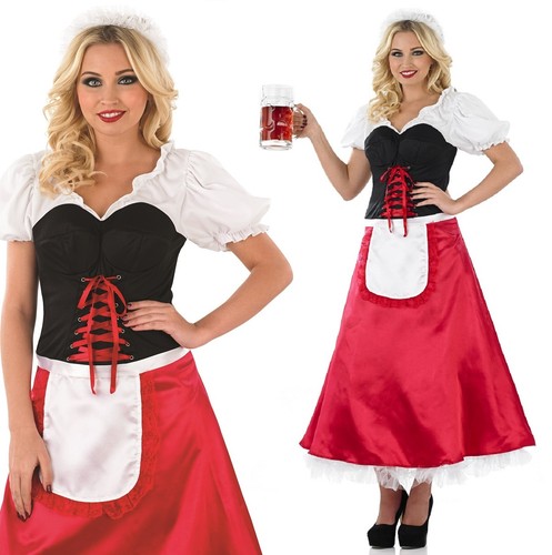 Mesdames longueur plus de fille de la bière Oktoberfest costume robe fantaisie tenue plus taille