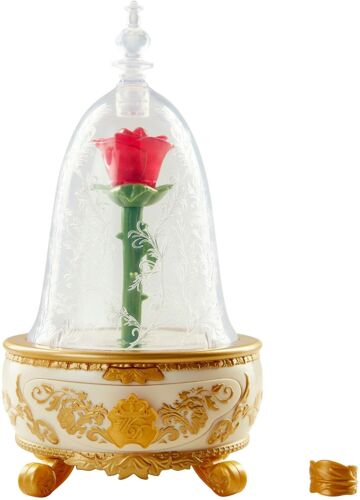 Disney Play Toy Beauty The Beast Live Action Enchanted Rose Jewelry Box Toys 