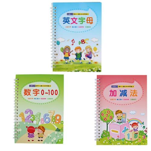 Reusable Children 3D Copybook For Calligraphy Numbers 0-10 Handwriting Books
