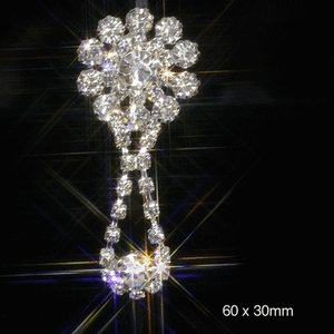 10 Diamante Gota Colgante Cristal Adorno Ideal Para Boda invita a 2,5 x6cm
