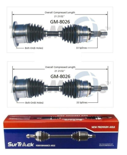 For Chevy Avalanche Silverado 1500 3500 Pair Front CV Axle Shafts SurTrack Set 