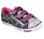 SKECHERS KIDS BKHP TWINKLE TOES SHUFFLES GLITTER HEART SHOES 10709