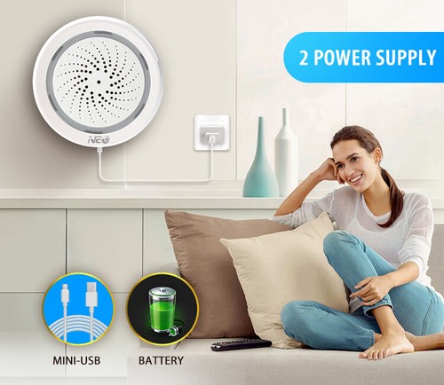 WiFi USB Alarm Sensor and App Notification Alerts compatible Alexa Google Home