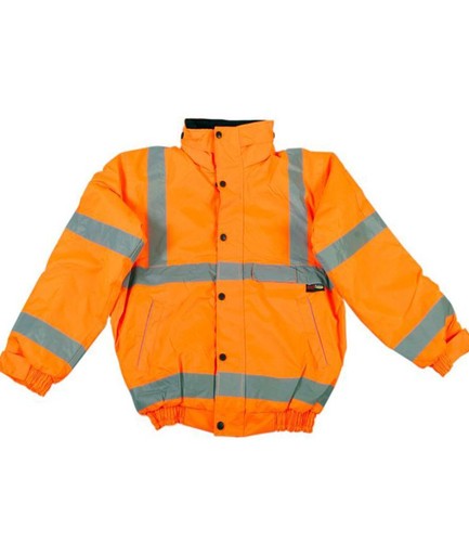 Da Uomo Guerriero Memphis Hi-Vis Bomber impermeabileAbbigliamento da lavoro visibilità Viz