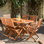 Robert Dyas Country Hardwood 6-Seater FSC Wood Garden Furniture Set