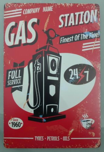 Full Service Motor OIL Metal Sign Vintage style GARAGE GAS STATION MAN CAVE BAR