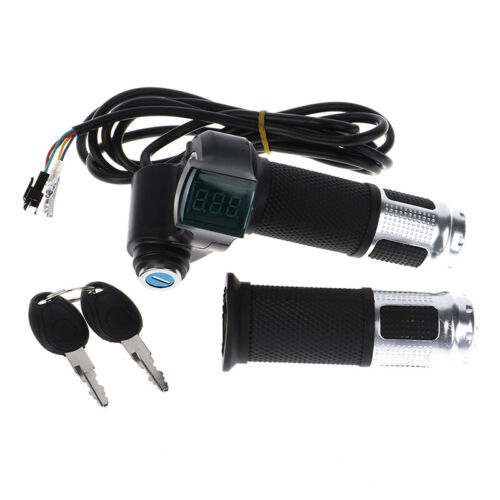Details about   Electric Bike Throttle with LCD display Indicator Gas Handle Throttle Lock K Jx 
