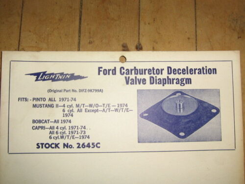 PAIR 1971 1972 1973 1974 Ford deceleration valve diaphragms D1FZ-9K799A
